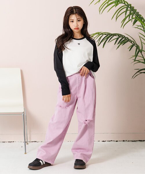 algy（アルジー）の「カラーグランジパンツ（デニムパンツ・キッズ・ピンク/インディゴブルー/ラベンダー・XX-SMALL/X-SMALL/MEDIUM/SMALL）」の12枚目の写真