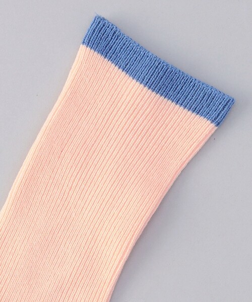 coen(コーエン)の「配色ラインリブソックス(ソックス/靴下・レディース・グレー系/オフホワイト/ナチュラル/ライトピンク・FREE)」の5枚目の写真