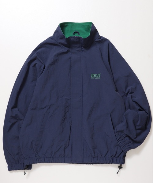 DISCUS ATHLETIC(ディスカス アスレチック)の「【DISCUS ATHLETIC/ディスカス アスレチック】ワンポイント刺繍 裏フリースナイロンスタンドブルゾン/ジャケット(ブルゾン・メンズ・ブラック/アイボリー/ネイビー/ベージュ・LARGE/MEDIUM)」の8枚目の写真