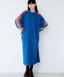 Paradise Picnic | HCAE コントラストスリーブニットドレス(ワンピース)
