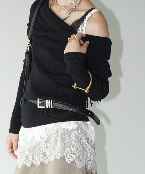 フランシュリッペ ニットダッフルコート 袖ケーブルニット 総柄 FL5 logo emb half zip knit – BUNNY APARTMENT