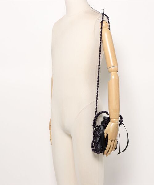 MARY QUANT♡パールバッグ Amazon | [マリークヮント] パールラタン ショルダー ブラック