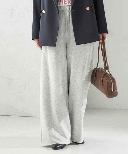 LOGAN knitting mills(ローガンニッティングミルズ)の「【SHIPS別注】LOGAN KNITTING MILLS:〈洗濯機可能〉プリント パンツ(スウェットパンツ・レディース・ライトグレー/ボルドー・ONE SIZE)」の3枚目の写真