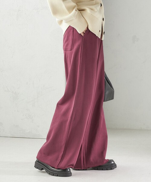 LOGAN knitting mills(ローガンニッティングミルズ)の「【SHIPS別注】LOGAN KNITTING MILLS:〈洗濯機可能〉プリント パンツ(スウェットパンツ・レディース・ライトグレー/ボルドー・ONE SIZE)」の15枚目の写真