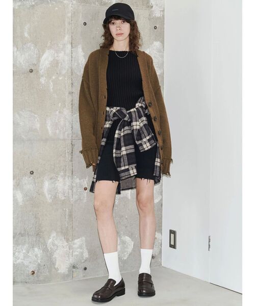 VEQUM（VEQUM）の「【VEQUM】OVER BOXY SH（シャツ/ブラウス・レディース・カーキ/ブラック・FREE）」の14枚目の写真