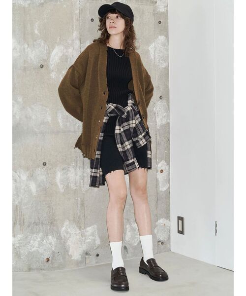 VEQUM（VEQUM）の「【VEQUM】OVER BOXY SH（シャツ/ブラウス・レディース・カーキ/ブラック・FREE）」の15枚目の写真