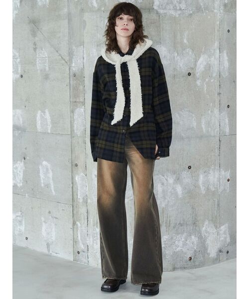 VEQUM（VEQUM）の「【VEQUM】OVER BOXY SH（シャツ/ブラウス・レディース・カーキ/ブラック・FREE）」の7枚目の写真