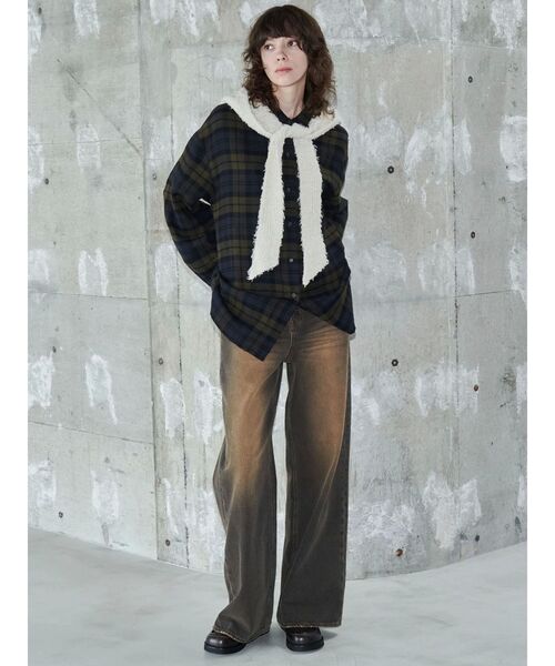 VEQUM（VEQUM）の「【VEQUM】OVER BOXY SH（シャツ/ブラウス・レディース・カーキ/ブラック・FREE）」の19枚目の写真