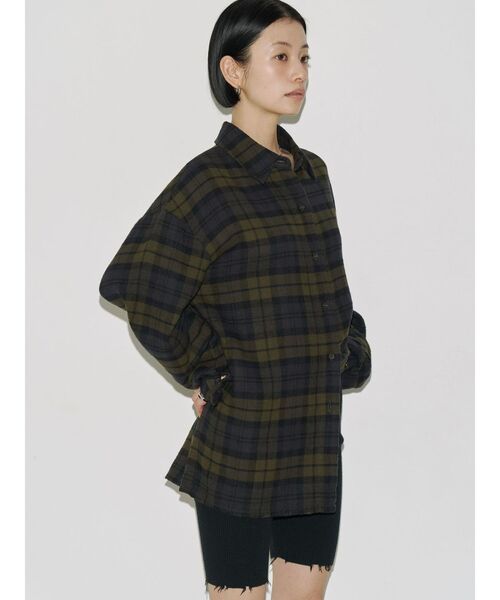 VEQUM（VEQUM）の「【VEQUM】OVER BOXY SH（シャツ/ブラウス・レディース・カーキ/ブラック・FREE）」の4枚目の写真