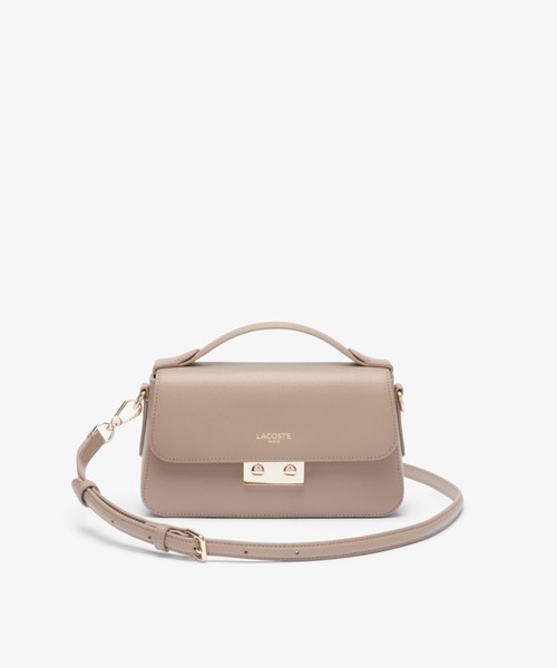 LACOSTE(ラコステ)の「シャンゼリゼ レザーショルダーバッグ / ハンドバッグ(ハンドバッグ・レディース・ピンクベージュ/ブルー/サンドベージュ/ブラック・FREE)」の3枚目の写真