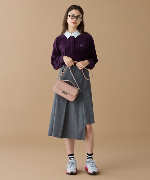 LACOSTE(ラコステ)の「シャンゼリゼ レザーショルダーバッグ / ハンドバッグ(ハンドバッグ・レディース・ピンクベージュ/ブルー/サンドベージュ/ブラック・FREE)」の8枚目の写真