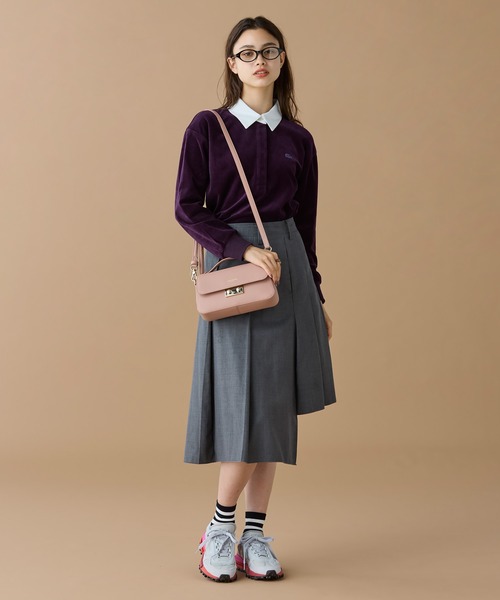 LACOSTE(ラコステ)の「シャンゼリゼ レザーショルダーバッグ / ハンドバッグ(ハンドバッグ・レディース・ピンクベージュ/ブルー/サンドベージュ/ブラック・FREE)」の6枚目の写真