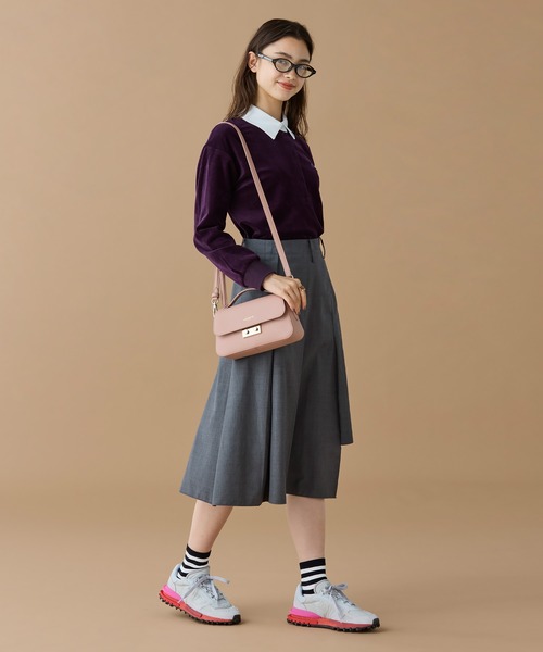 LACOSTE(ラコステ)の「シャンゼリゼ レザーショルダーバッグ / ハンドバッグ(ハンドバッグ・レディース・ピンクベージュ/ブルー/サンドベージュ/ブラック・FREE)」の7枚目の写真