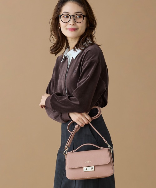 LACOSTE(ラコステ)の「シャンゼリゼ レザーショルダーバッグ / ハンドバッグ(ハンドバッグ・レディース・ピンクベージュ/ブルー/サンドベージュ/ブラック・FREE)」の18枚目の写真