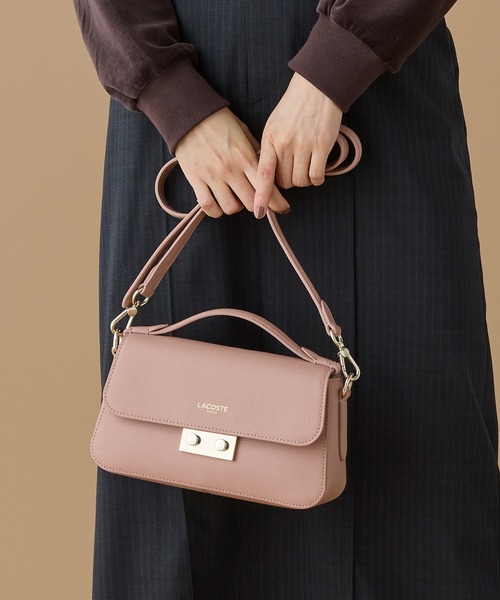 LACOSTE(ラコステ)の「シャンゼリゼ レザーショルダーバッグ / ハンドバッグ(ハンドバッグ・レディース・ピンクベージュ/ブルー/サンドベージュ/ブラック・FREE)」の19枚目の写真
