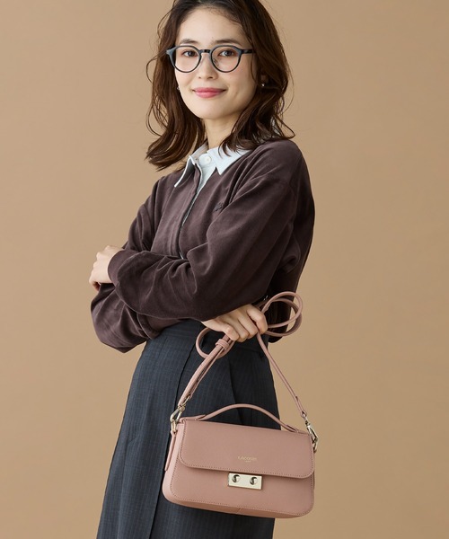 LACOSTE(ラコステ)の「シャンゼリゼ レザーショルダーバッグ / ハンドバッグ(ハンドバッグ・レディース・ピンクベージュ/ブルー/サンドベージュ/ブラック・FREE)」の21枚目の写真