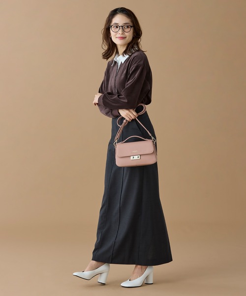 LACOSTE(ラコステ)の「シャンゼリゼ レザーショルダーバッグ / ハンドバッグ(ハンドバッグ・レディース・ピンクベージュ/ブルー/サンドベージュ/ブラック・FREE)」の22枚目の写真