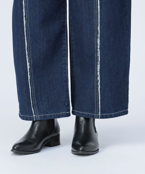BEAMS HEART(ビームスハート)の「センター フリンジ デニム パンツ(S~M)(デニムパンツ・レディース・サックスブルー/インディゴブルー・SMALL/MEDIUM)」の11枚目の写真