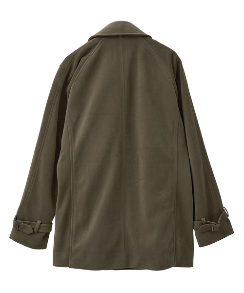 MEN'S BIGI(メンズビギ)の「ベロアボンディング ショートコート<ストレッチ>(ダウンジャケット/コート・メンズ・ブラック/ベージュ・04/03/02/01)」の13枚目の写真