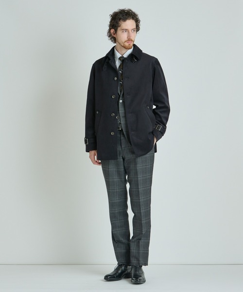 MEN'S BIGI(メンズビギ)の「ベロアボンディング ショートコート<ストレッチ>(ダウンジャケット/コート・メンズ・ブラック/ベージュ・04/03/02/01)」の7枚目の写真