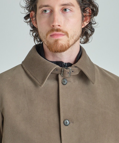 MEN'S BIGI(メンズビギ)の「ベロアボンディング ショートコート<ストレッチ>(ダウンジャケット/コート・メンズ・ブラック/ベージュ・04/03/02/01)」の5枚目の写真