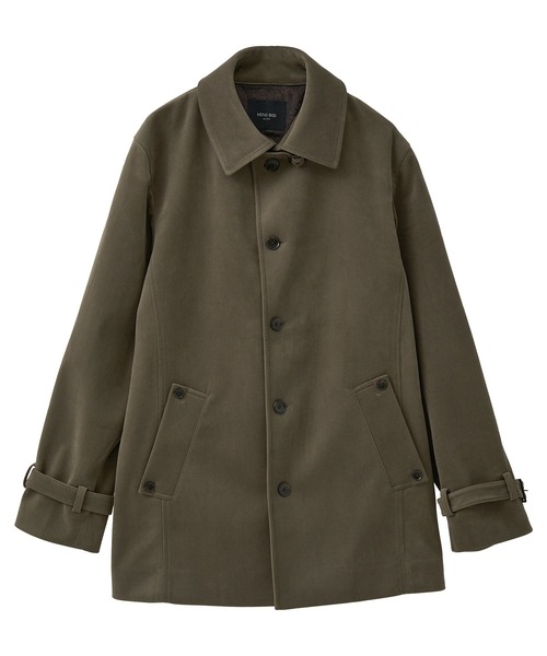 MEN'S BIGI(メンズビギ)の「ベロアボンディング ショートコート<ストレッチ>(ダウンジャケット/コート・メンズ・ブラック/ベージュ・04/03/02/01)」の3枚目の写真