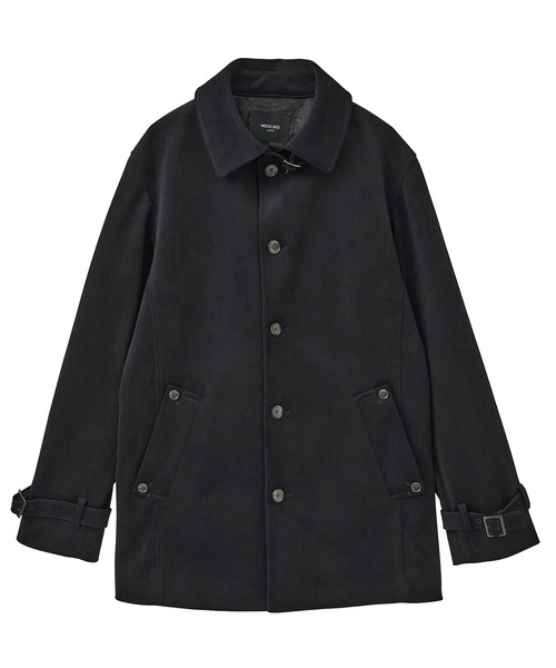 MEN'S BIGI(メンズビギ)の「ベロアボンディング ショートコート<ストレッチ>(ダウンジャケット/コート・メンズ・ブラック/ベージュ・04/03/02/01)」の4枚目の写真