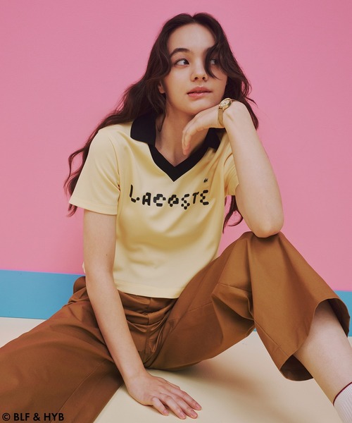 厚盛りプリントクロップドゲーム ポロシャツ（ポロシャツ）｜LACOSTE