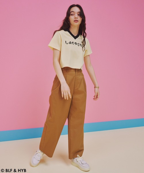 LACOSTE(ラコステ)の「厚盛りプリントクロップドゲーム ポロシャツ(ポロシャツ・レディース・ブラック/イエロー/ネイビー・34/36)」の10枚目の写真