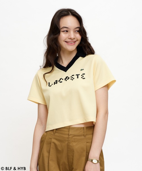 LACOSTE(ラコステ)の「厚盛りプリントクロップドゲーム ポロシャツ(ポロシャツ・レディース・ブラック/イエロー/ネイビー・34/36)」の11枚目の写真