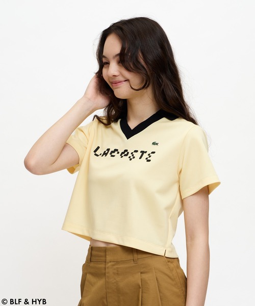 LACOSTE(ラコステ)の「厚盛りプリントクロップドゲーム ポロシャツ(ポロシャツ・レディース・ブラック/イエロー/ネイビー・34/36)」の12枚目の写真