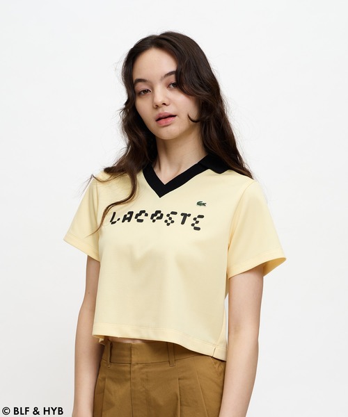 LACOSTE(ラコステ)の「厚盛りプリントクロップドゲーム ポロシャツ(ポロシャツ・レディース・ブラック/イエロー/ネイビー・34/36)」の13枚目の写真