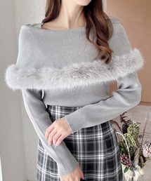 【新品】PARTINA Tokyo Fur　ミンクファー　ケープ　グレー 新品】PARTINA Tokyo Furミンクファーケープグレー