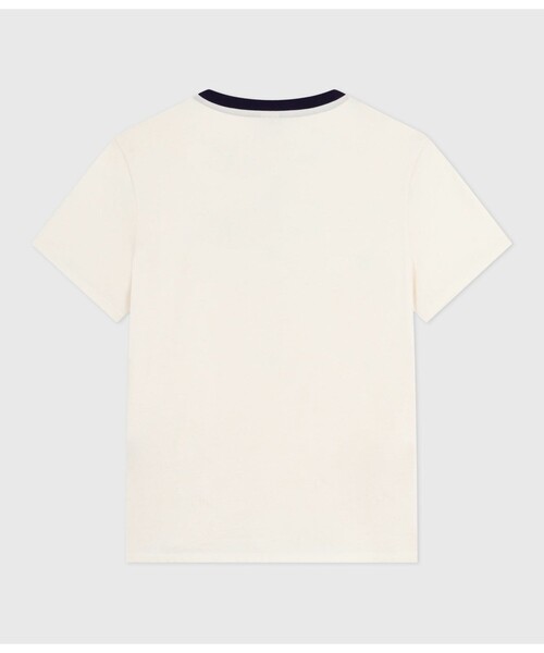 PETIT BATEAU(プチバトー)の「半袖Tシャツ(Tシャツ/カットソー・レディース・オフホワイト/ホワイト×ブルー・X-SMALL/SMALL/MEDIUM/LARGE)」の3枚目の写真