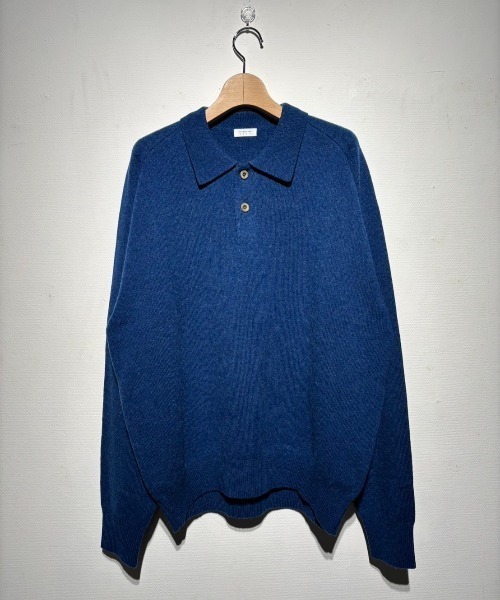 crepuscule（クレプスキュール）の「crepuscule M-G Knit Polo (2503-008)（ポロシャツ・メンズ・ブルー/パープル・2）」の8枚目の写真