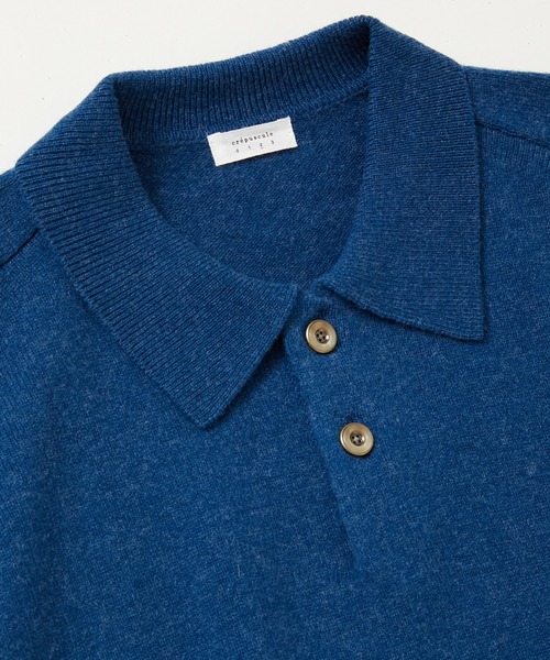 crepuscule（クレプスキュール）の「crepuscule M-G Knit Polo (2503-008)（ポロシャツ・メンズ・ブルー/パープル・2）」の4枚目の写真