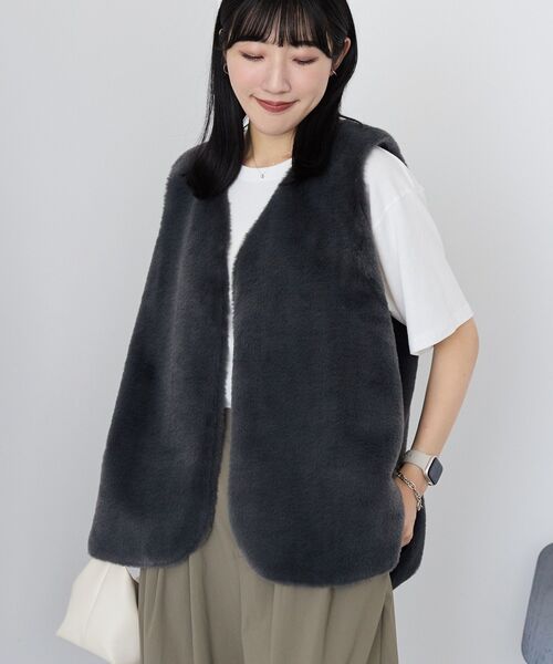 【新品未使用タグ付き】14th Addiction リアルファー 裏ボア ベスト 選べる丈】ファーベスト（ベスト）｜AMERICAN HOLIC（アメリカン