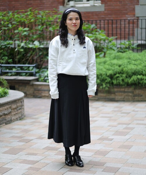 BROOKS BROTHERS（ブルックスブラザーズ）の「◆オンラインストア限定◆ コットンフレンチテリー　ビッグGFロゴ　ハーフボタンスウェットシャツ（スウェット・メンズ・ブラック/ネイビー/グレー/オートミール・SMALL/MEDIUM/LARGE）」の16枚目の写真