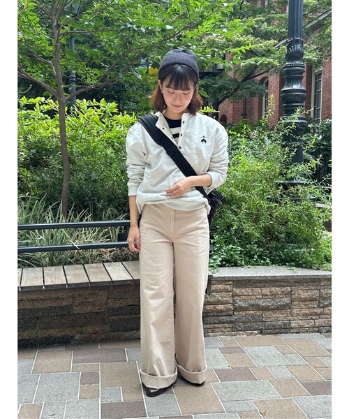 BROOKS BROTHERS（ブルックスブラザーズ）の「◆オンラインストア限定◆ コットンフレンチテリー　ビッグGFロゴ　ハーフボタンスウェットシャツ（スウェット・メンズ・ブラック/ネイビー/グレー/オートミール・SMALL/MEDIUM/LARGE）」の19枚目の写真