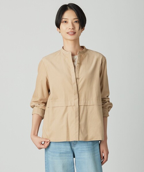 J.PRESS(ジェイプレス)の「Lightシャツコール ブラウス(シャツ/ブラウス・レディース・グレー系/ベージュ系/ブラウン系・T15/T13)」の3枚目の写真