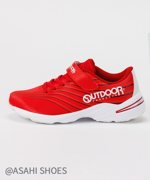 ASAHI SHOES（アサヒシューズ）の「【終了】OUTDOOR PRODUCTS / アウトドアプロダクツ スニーカー (ODP J200)　レッド（スニーカー・キッズ・レッド・24.0cm/21.5cm/22.0cm/19.0cm/20.0cm/21.0cm/22.5cm/23.0cm/23.5cm）」の2枚目の写真