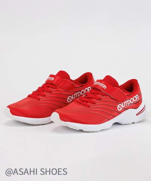 ASAHI SHOES（アサヒシューズ）の「【終了】OUTDOOR PRODUCTS / アウトドアプロダクツ スニーカー (ODP J200)　レッド（スニーカー・キッズ・レッド・24.0cm/21.5cm/22.0cm/19.0cm/20.0cm/21.0cm/22.5cm/23.0cm/23.5cm）」の3枚目の写真