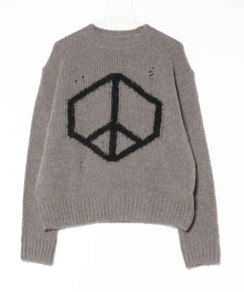 ALLSAINTS(オールセインツ)の「MESSAGE OVERSIZED WOOL JUMPER | MESSAGE オーバーサイズ ウール ニット・セーター(ニット/セーター・メンズ・グレー系その他・S/M/L/XL/XS)」の8枚目の写真