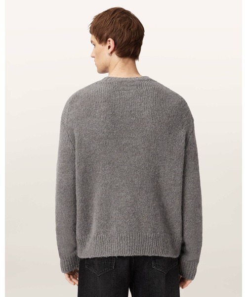 ALLSAINTS(オールセインツ)の「MESSAGE OVERSIZED WOOL JUMPER | MESSAGE オーバーサイズ ウール ニット・セーター(ニット/セーター・メンズ・グレー系その他・S/M/L/XL/XS)」の7枚目の写真