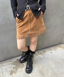 WHO'S WHO gallery | スウェードフリンジミニスカート(スカート)