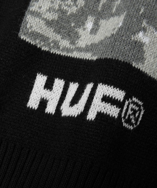 HUF ニット XL ブラック HUF（ハフ）の「HORUS JACQUARD SWEATER / HUF セーター ニット
