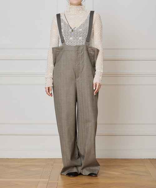 WEB限定】IENA LA BOUCLE サキソニーオーバーパンツ（サロペット