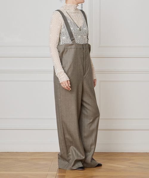 IENA LA BOUCLE(イエナラブークル)の「【WEB限定】IENA LA BOUCLE サキソニーオーバーパンツ(サロペット/オーバーオール・レディース・ウッド/ライトグレー・38/36)」の14枚目の写真