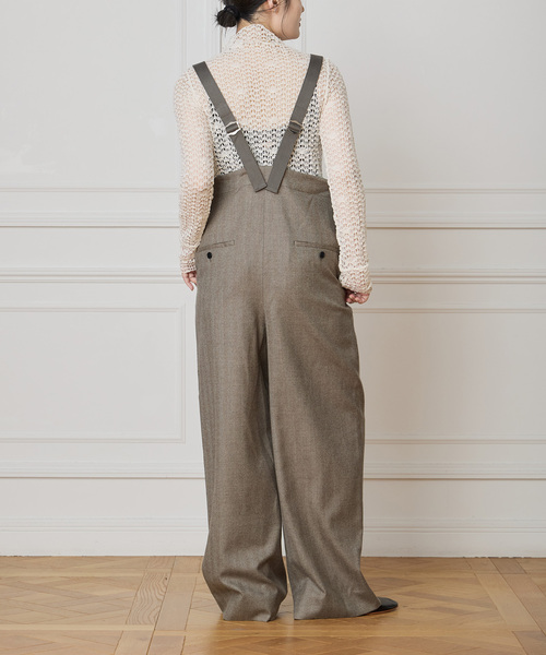 IENA LA BOUCLE(イエナラブークル)の「【WEB限定】IENA LA BOUCLE サキソニーオーバーパンツ(サロペット/オーバーオール・レディース・ウッド/ライトグレー・38/36)」の15枚目の写真