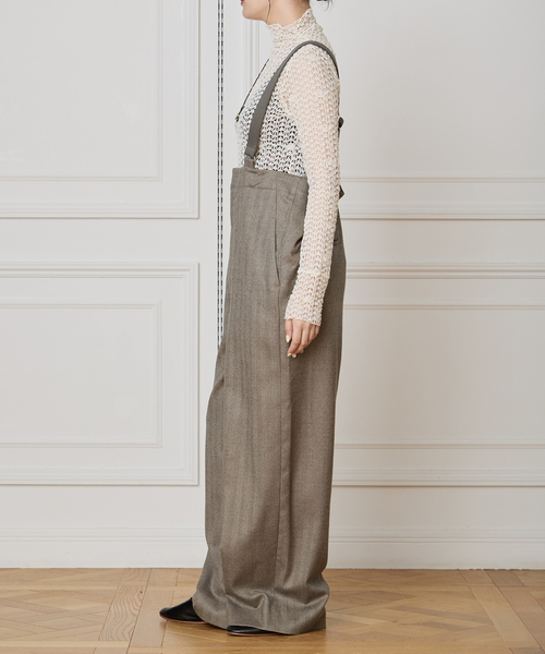 IENA LA BOUCLE(イエナラブークル)の「【WEB限定】IENA LA BOUCLE サキソニーオーバーパンツ(サロペット/オーバーオール・レディース・ウッド/ライトグレー・38/36)」の16枚目の写真